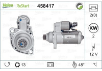 Démarreur STOP&START REMANUFACTURED 458417 Valeo