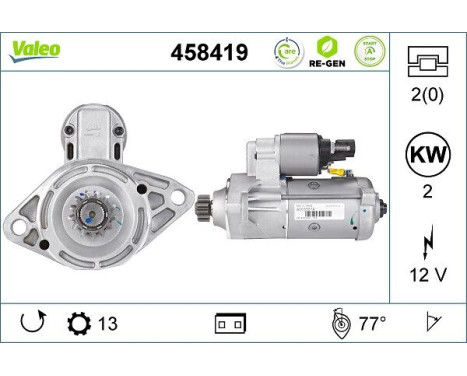 Démarreur STOP&START REMANUFACTURED 458419 Valeo, Image 5