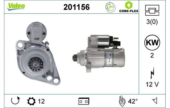 Démarreur VALEO CORE-FLEX 201156, Image 2