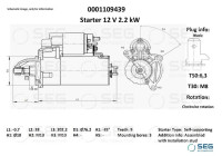 Démarreur Volvo 2.2kw
