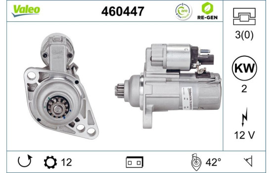 GROUPE DE RÉGÉNÉRATION DE DÉMARREUR VW 460447 Valeo, Image 5