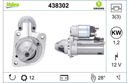 Starter / Starter 438302 Valeo