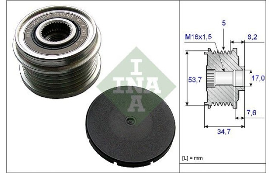 Poulie roue libre, alternateur 535 0211 10 Ina