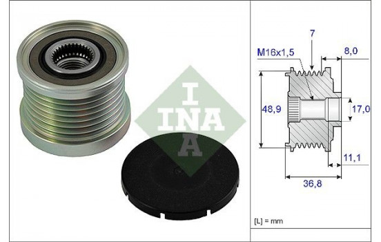 Poulie roue libre, alternateur 535008110 Ina