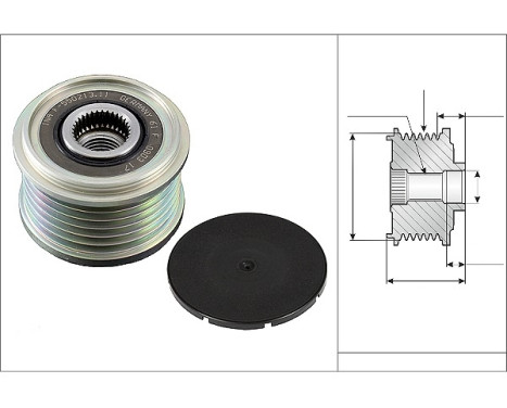 Poulie roue libre, alternateur 535010210 Ina