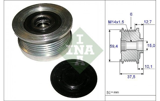 Poulie roue libre, alternateur 535011010 Ina