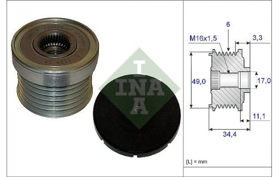 Poulie roue libre, alternateur 535018310 Ina