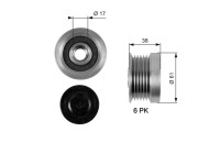 Poulie roue libre, alternateur DriveAlign® OAP7036 Gates