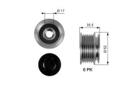 Poulie roue libre, alternateur DriveAlign® OAP7044 Gates