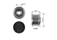 Poulie roue libre, alternateur DriveAlign® OAP7049 Gates