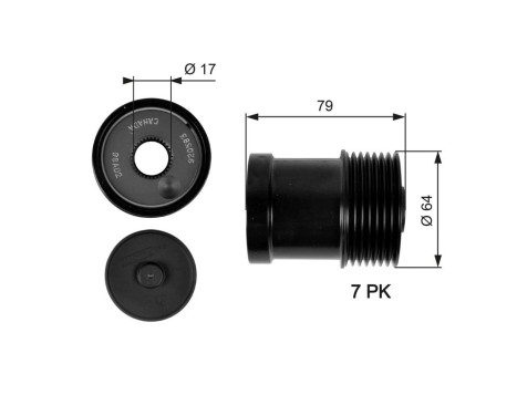 Poulie roue libre, alternateur DriveAlign® OAP7104 Gates