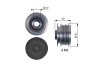 Poulie roue libre, alternateur DriveAlign® OAP7117 Gates