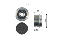 Poulie roue libre, alternateur DriveAlign® OAP7127 Gates