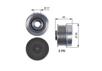 Poulie roue libre, alternateur DriveAlign® OAP7132 Gates