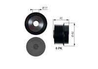 Poulie roue libre, alternateur DriveAlign® OAP7152 Gates