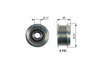 Poulie roue libre, alternateur DriveAlign® OAP7166 Gates