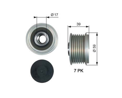 Poulie roue libre, alternateur DriveAlign® OAP7189 Gates