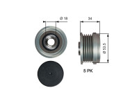 Poulie roue libre, alternateur DriveAlign® OAP7202 Gates