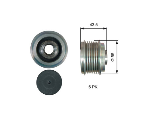Poulie roue libre, alternateur DriveAlign® OAP7219 Gates