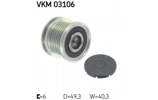 Poulie roue libre, alternateur VKM 03106 SKF