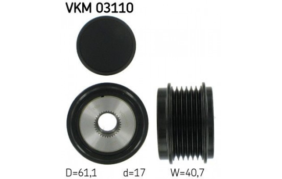 Poulie roue libre, alternateur VKM 03110 SKF