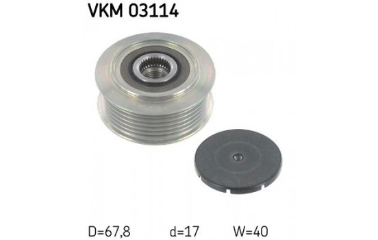 Poulie roue libre, alternateur VKM 03114 SKF