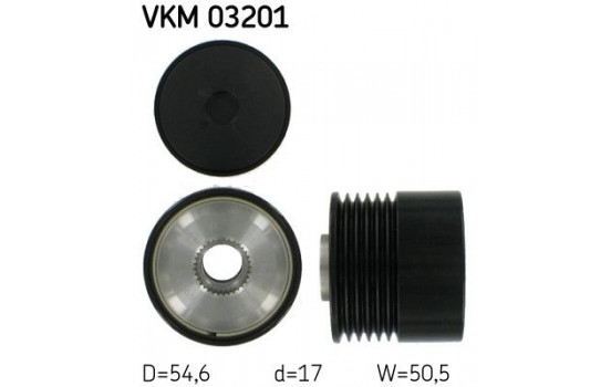 Poulie roue libre, alternateur VKM 03201 SKF