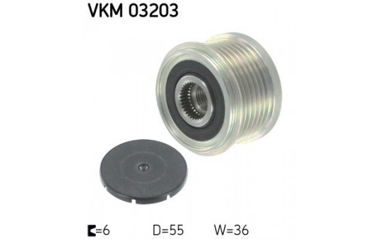 Poulie roue libre, alternateur VKM 03203 SKF