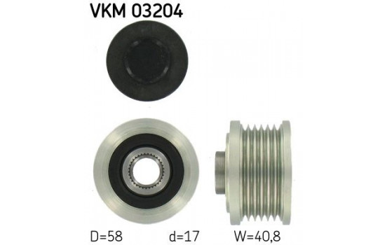 Poulie roue libre, alternateur VKM 03204 SKF