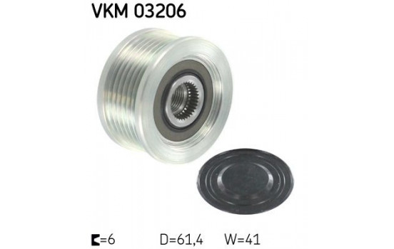 Poulie roue libre, alternateur VKM 03206 SKF