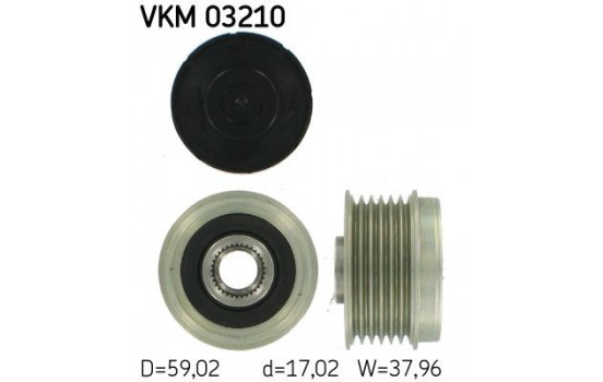 Poulie roue libre, alternateur VKM 03210 SKF