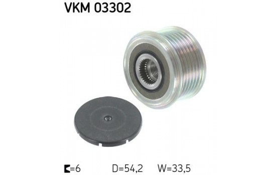 Poulie roue libre, alternateur VKM 03302 SKF