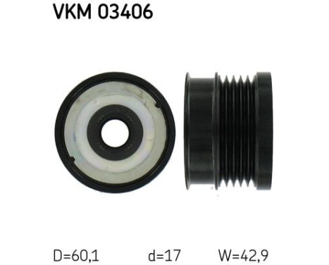 Poulie roue libre, alternateur VKM 03406 SKF