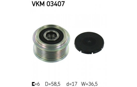 Poulie roue libre, alternateur VKM 03407 SKF