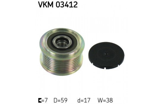 Poulie roue libre, alternateur VKM 03412 SKF