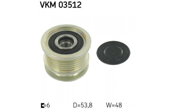 Poulie roue libre, alternateur VKM 03512 SKF