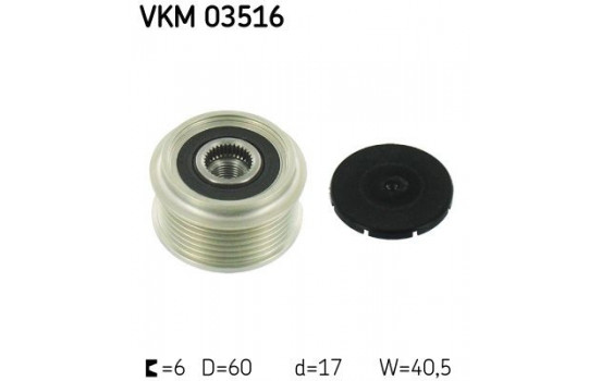 Poulie roue libre, alternateur VKM 03516 SKF