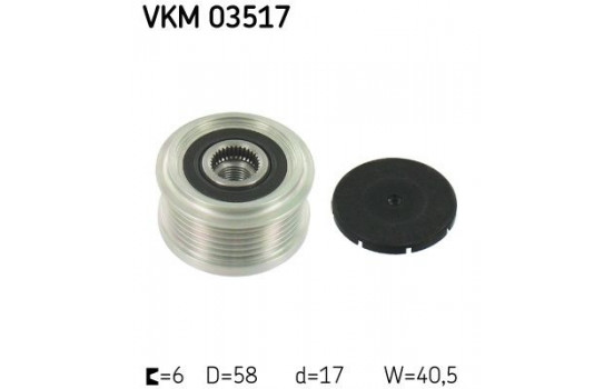 Poulie roue libre, alternateur VKM 03517 SKF