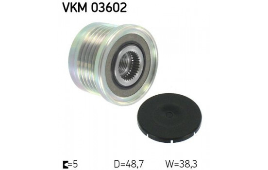 Poulie roue libre, alternateur VKM 03602 SKF