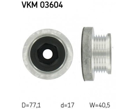 Poulie roue libre, alternateur VKM 03604 SKF