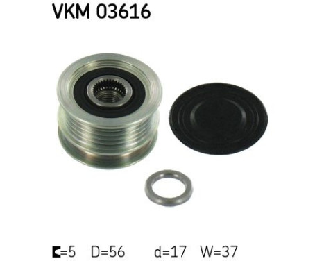 Poulie roue libre, alternateur VKM 03616 SKF
