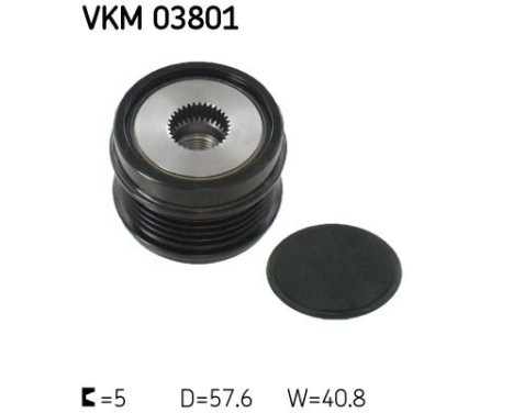 Poulie roue libre, alternateur VKM 03801 SKF