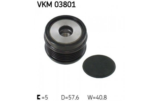 Poulie roue libre, alternateur VKM 03801 SKF