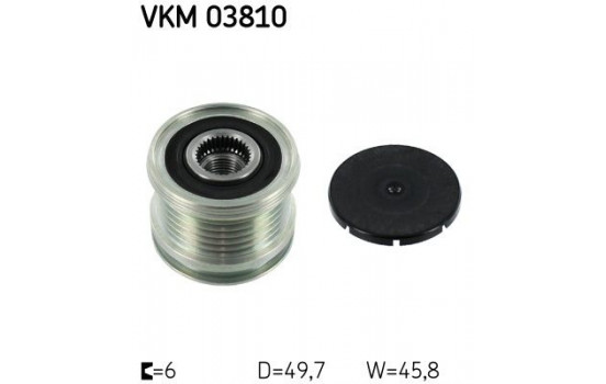 Poulie roue libre, alternateur VKM 03810 SKF