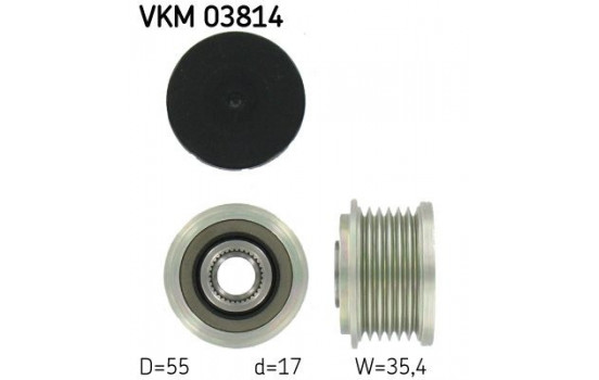 Poulie roue libre, alternateur VKM 03814 SKF