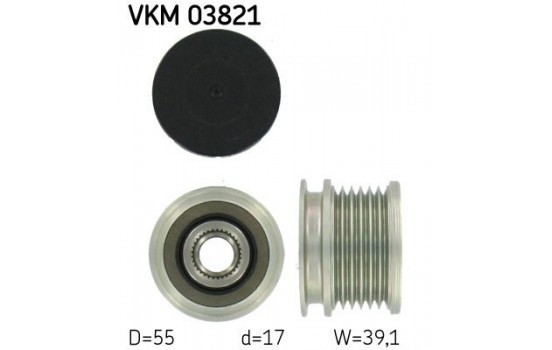 Poulie roue libre, alternateur VKM 03821 SKF