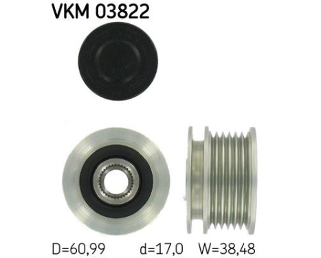 Poulie roue libre, alternateur VKM 03822 SKF