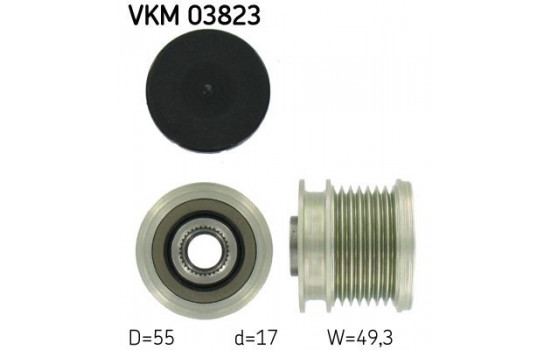 Poulie roue libre, alternateur VKM 03823 SKF