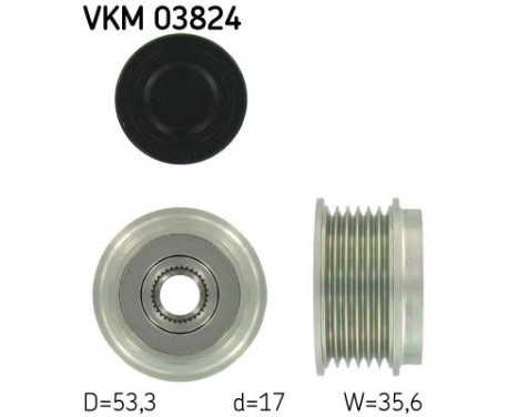 Poulie roue libre, alternateur VKM 03824 SKF