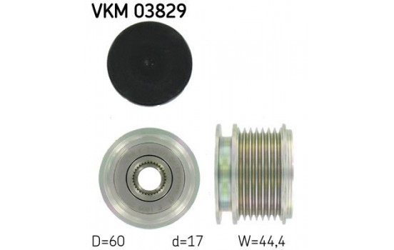 Poulie roue libre, alternateur VKM 03829 SKF